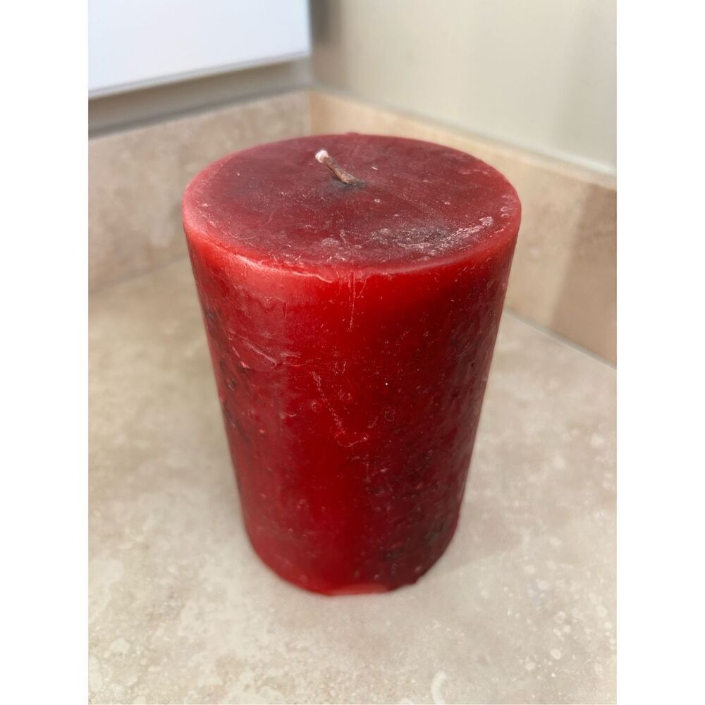 Red Scented Handmade Candle
